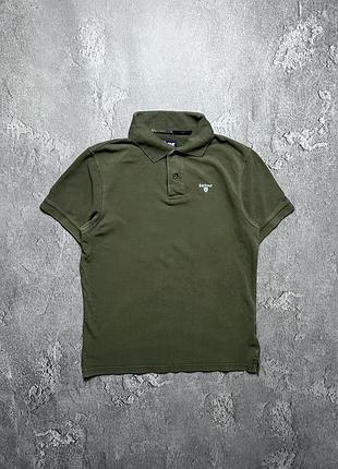 Vintage винтажная футболка поло barbour барбур big logo size m размер м