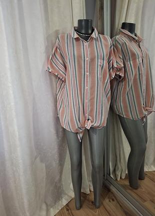 Котоновая рубашка 👕 большого размера