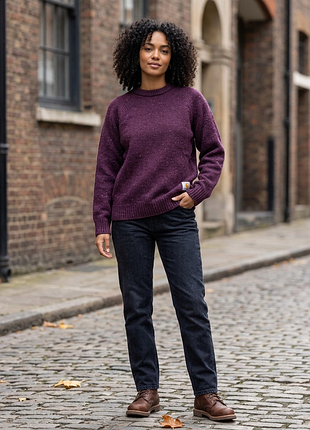 Шерстяний светр carhartt wip anglistic sweater (l) вовна ягняти