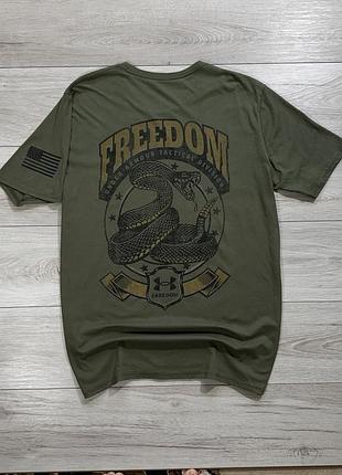 Тактическая футболка андер арморusa under armour freedom tactical division snake, xxl, оригинал