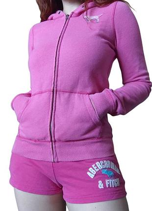 Розовые шорты abercrombie &amp; fitch с вышивкой и лоском короткие трикотажные шорты разовые шорты hollister barbiecore y2k mcbling m s 36 38