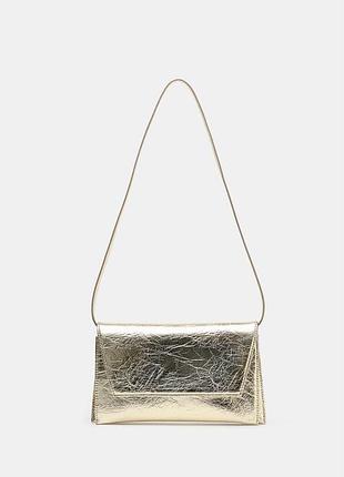 Клатч золотистий zara