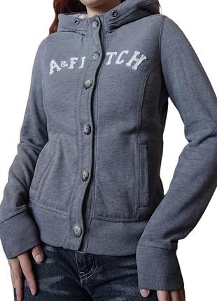 Теплая серая толстовка abercrombie &amp; fitch на пуговицах худи на овчине шерпа кардиган теплая серая кофта на пуговиках с мехом y2k preppy m s hollister