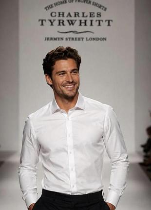 Сорочка чоловіча charles tyrwhitt біла м бавовна