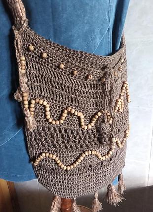 Handmade - вязаная сумка бохо стиль