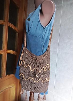 Handmade - вязаная сумка бохо стиль