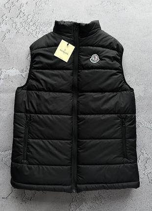 Жилетка чоловіча чорна moncler! жилетка мужская черная moncler! жилетка безрукавка мужская осенняя! материал плащевка! размеры s-2xl!