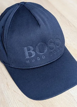 Кепка hugo boss boss green оригинал, бейсболка синяя