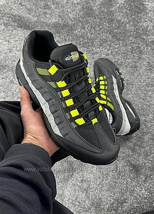 Р.41-44 кросівки nike aiir max 95 black grey neon артикул 0285