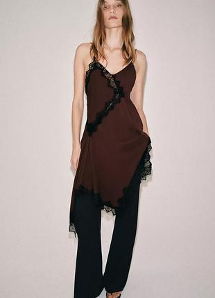 Сукня zw zara спокусливав білизняному стилі, м