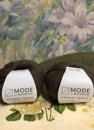 Толстая шерстяная пряжа mode at rowan chunky wool (100% шерсть, 100 г / 100 м)