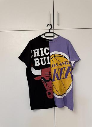 Футболка chicago bulls, lakers, розмір s-m