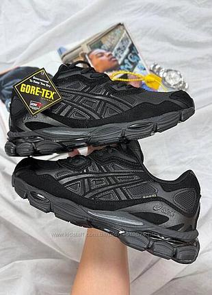 Р.41-46 кросівки asics gel-nyc total black gore-tex, термо артикул 0315
