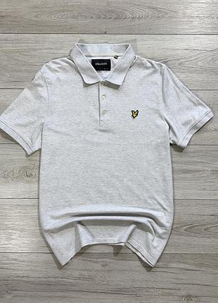 Серая футболка поло файл скот lyle &amp; scottron cotton polo shirt, факт l, оригинал