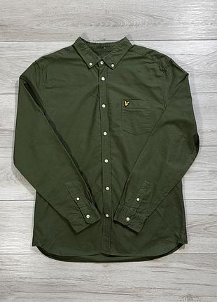 Хакі оксфордська сорочка лайл скот lyle & scott oxford cotton shirt, xl, оригінал