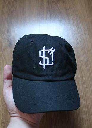 Кепка бейсболка унисекс $ixeight (sixeight) черная / streetwear opium