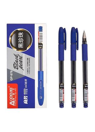 Ручка синяя гелевая "black pearl" color-it 979sp упаковка 12 шт