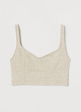 Новий топ у рубчик h&amp;m — l