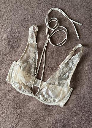 Ліфчик бюстгальтер fenty savage x by rihanna 32e 70f маломірить caged lace unlined bra with tie