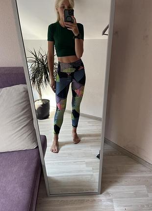 Спортивні легінси under armour heatgear (geo print) — оригінал
