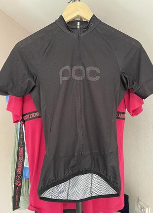 Велоджерсі / велофутболка poc essential road logo jersey (uranium black)