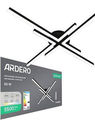 Світлодіодний накладний світильник ardero al6106-1ard phoenix 50вт чорний