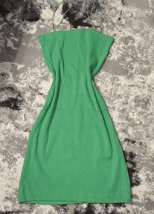Сукня в рубчик на тонких бретелях zara