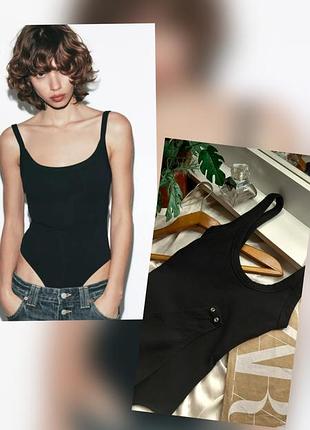 Стильний базовий боді з актуальної колекції zara