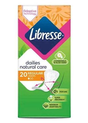 Прокладки ежедневные 20 шт (natural pantyliners normal) тм libresse