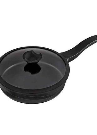 Сковорода ал. з кришкою 280мм black pro new антипригар. 88374-28 тм lessner