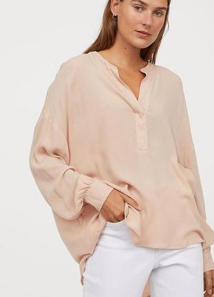 Шовкова блуза h&m premium quality (100% натуральний шовк) xs,s