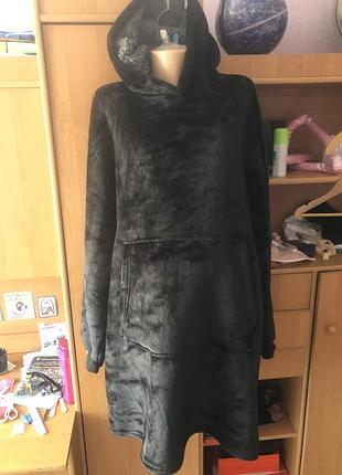 Меховушка, плюшева туника, худи, 2-3xl. слип, snuggle