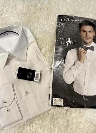 Ідеальна біла сорочка на 1 вересня! нова livergy slim fit (німеччина)