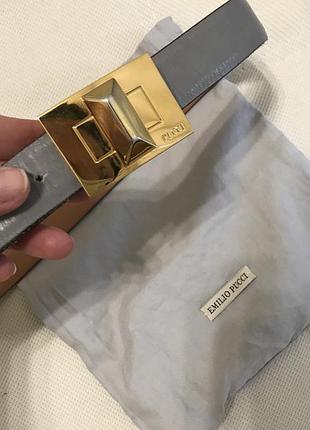 Роскошный кожаный ремень emilio pucci