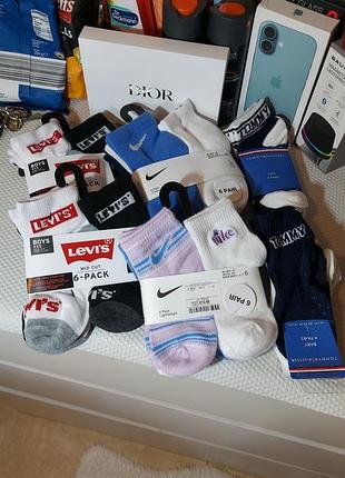 Новые оригинал носки шкарпетки tommy hilfiger levi's nike мальчик девочка