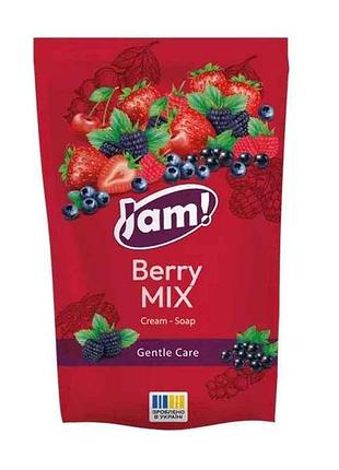 Крем-мыло жидкое 300мл дой-пак berry mix с глицерином тм jam