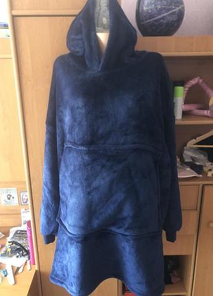 Меховушка, плюшева туника, довга, кофта, худи, 2-3xl. primark. слип, пижама