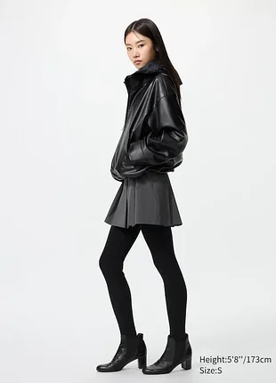 Теплые лосины heattech extra warm cotton leggings от uniqlo