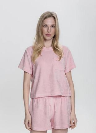 Нова рожева піжама велюр famo, m/l