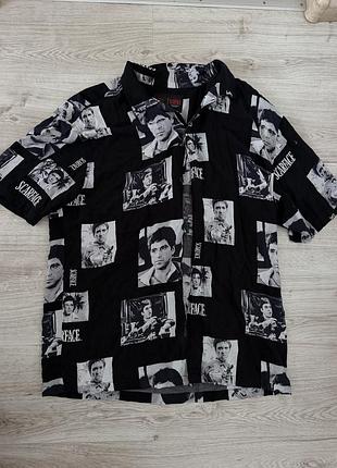 Рубашка pull&bear + scareface