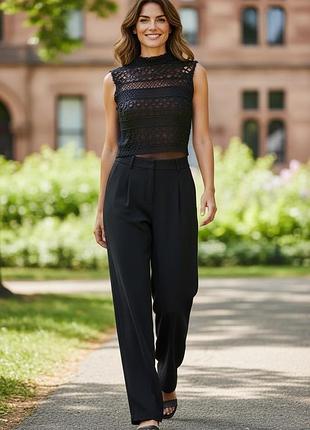 🖤 черный топ/кроп-топ river island