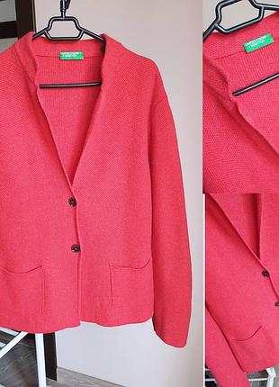 Кораловий кардиган на гудзиках benetton