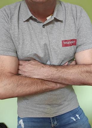 Сток стильная катоновая тенниска поло футболка wrangler.л