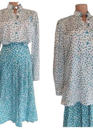 Костюм блуза и юбка в складку шелковый от baruch l-xl