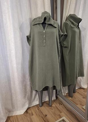 Асиметричне з капюшоном плаття 👗 великого розміру італія
