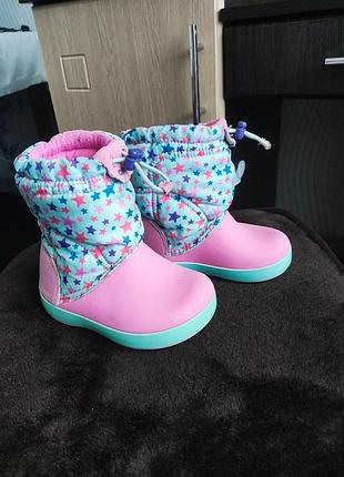 Резиновые сапоги crocs c6 розового цвета