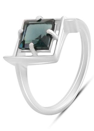 Серебряное кольцо proba с топазом лондон блю 1.5ct, вес изделия 2,76 гр (2188797) 17.5 размер