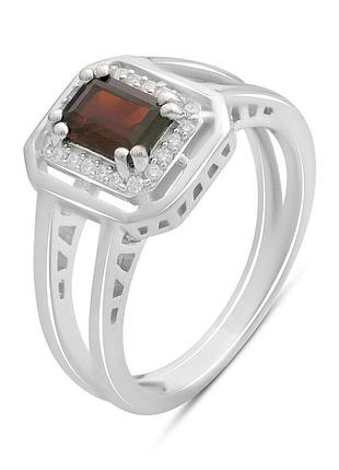 Серебряное кольцо proba с натуральным гранатом 1.4ct, вес изделия 4,67 гр (2195849) 17 размер