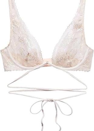 Ліфчик бюстгальтер fenty savage x by rihanna 32e 70f маломірить caged lace unlined bra with tie
