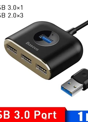 Usb хаб концентратор baseus usb hub 4порта 3.0+2.0